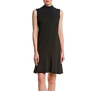 Black Connected Flounce Hem Dress Size 10